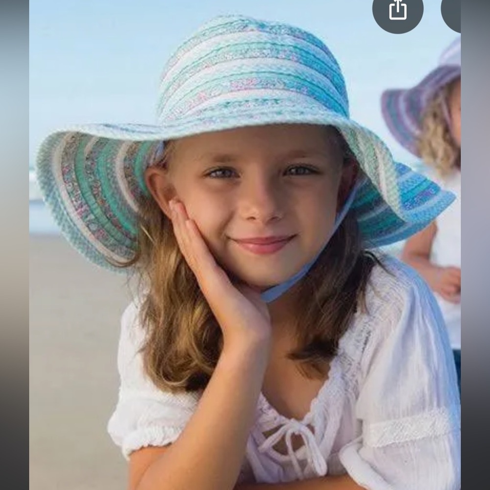 Australian Millymook Sun Hat kids floppy cotton blue